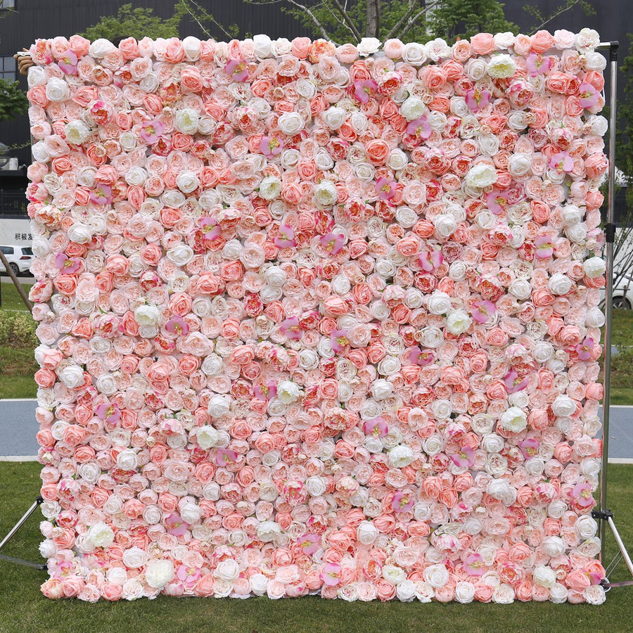 White Pink Rose Phalaenopsis Flower Wall